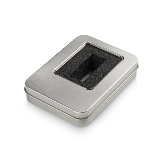 Velká kovová krabička s vložkou na menší flash disk