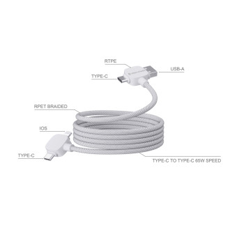 Magnetický kabel Urban Vitamin Stockton 65W z rec. TPE/PET
