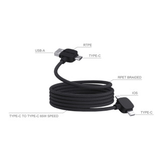 Magnetický kabel Urban Vitamin Stockton 65W z rec. TPE/PET