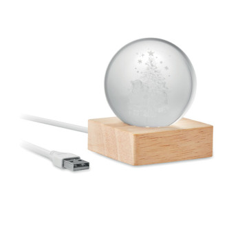 SANTA LIGHT, Vánoční křišťálová LED koule