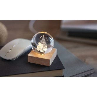 SANTA LIGHT, Vánoční křišťálová LED koule