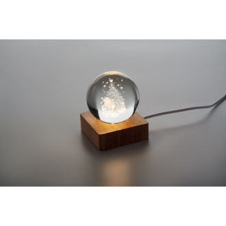 SANTA LIGHT, Vánoční křišťálová LED koule
