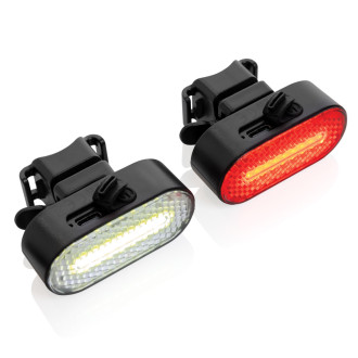 Sada USB dobíjitelných světel na kolo Lumino z RCS plastu