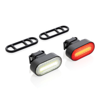 Sada USB dobíjitelných světel na kolo Lumino z RCS plastu
