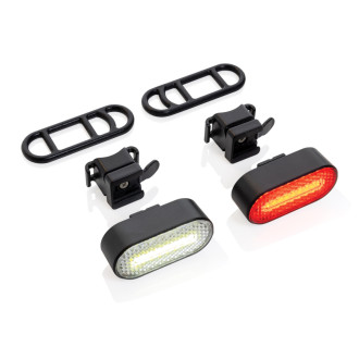 Sada USB dobíjitelných světel na kolo Lumino z RCS plastu