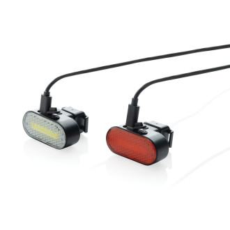 Sada USB dobíjitelných světel na kolo Lumino z RCS plastu