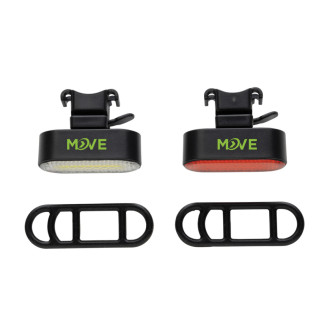 Sada USB dobíjitelných světel na kolo Lumino z RCS plastu