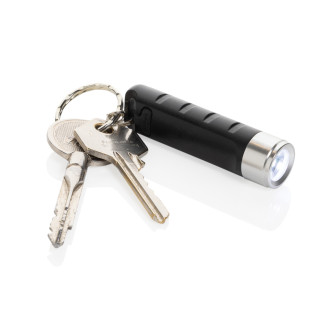 Klíčenka s USB dobíjitelnou svítilnou Globix z RCS plastu