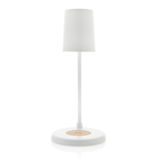 Stolní lampa Zenara s 15W bezdr. nabíjením z RCS plastu