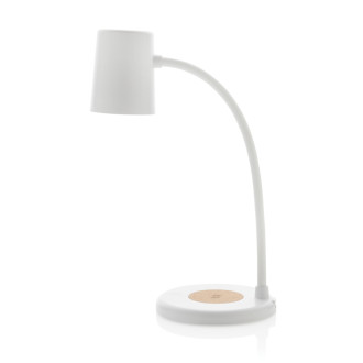 Stolní lampa Zenara s 15W bezdr. nabíjením z RCS plastu