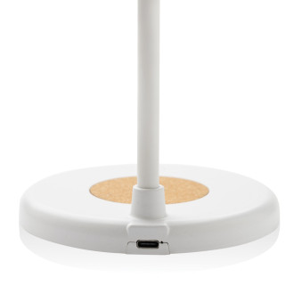 Stolní lampa Zenara s 15W bezdr. nabíjením z RCS plastu