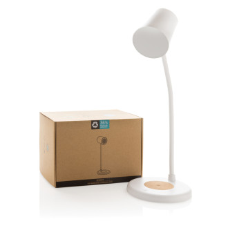 Stolní lampa Zenara s 15W bezdr. nabíjením z RCS plastu