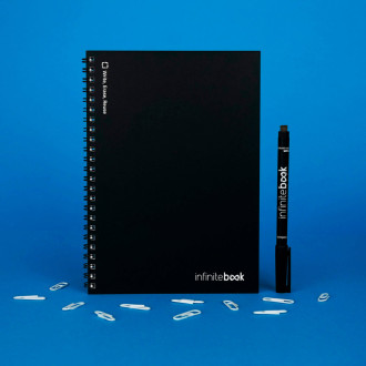 INFINITEBOOK PLAIN A5. Nekonečná kniha s flexibilním obalem a 15 obyčejnými tabulovými stránkami