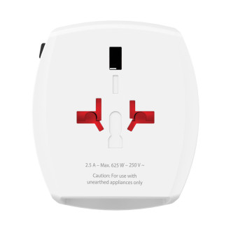 Cestovní adaptér SKROSS World MUV 2-pole s USB A a C