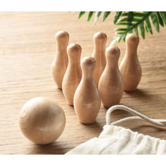 BOLITO, Mini bowlingová sada z borovicovéh