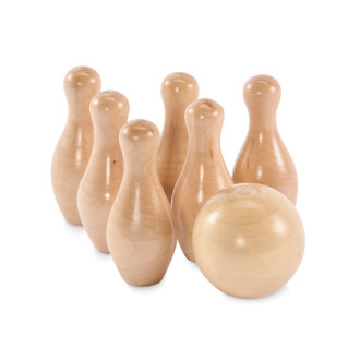 BOLITO, Mini bowlingová sada z borovicovéh