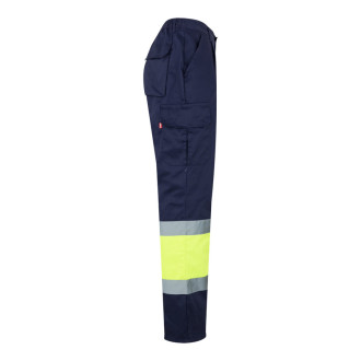 VL ATHENA. Dvoubarevné keprové kalhoty (210 g/m²), podšité, s mnoha kapsami, z bavlny (20 %) a polyesteru (80 %)