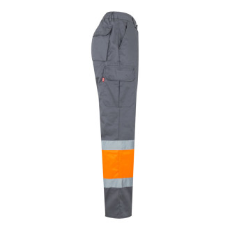 VL ATHENA. Dvoubarevné keprové kalhoty (210 g/m²), podšité, s mnoha kapsami, z bavlny (20 %) a polyesteru (80 %)