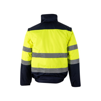 VL JUPITER. Dvoubarevná vycpaná bunda (180 g/m²) z polyesteru (100 %) s PU zátěrem
