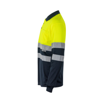 VL VULCAN. Dvoubarevná polokošile z ptačí perspektivy (160 g/m²) s dlouhým rukávem, z polyesteru (100 %)