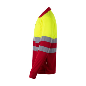 VL VULCAN. Dvoubarevná polokošile z ptačí perspektivy (160 g/m²) s dlouhým rukávem, z polyesteru (100 %)