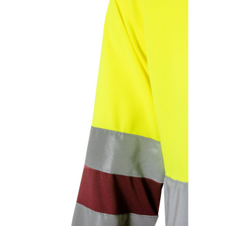 VL VULCAN. Dvoubarevná polokošile z ptačí perspektivy (160 g/m²) s dlouhým rukávem, z polyesteru (100 %)