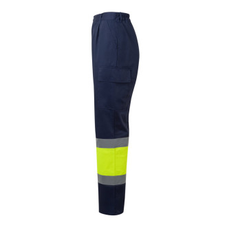 VL ARTEMIS. Dvoubarevné kalhoty z kepru (190 g/m²), bavlny (20 %) a polyesteru (80 %)