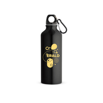 RE-LANDSCAPE M. Láhev z recyklovaného hliníku s karabinou 530 ml