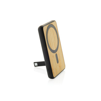 Magnetická powerbanka Zen 5000mAh 5W z RCS plastu a bambusu