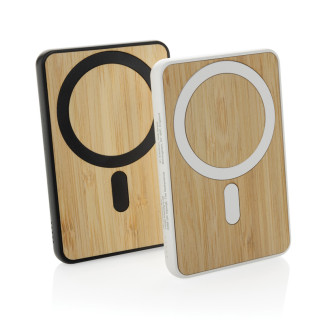 Magnetická powerbanka Zen 5000mAh 5W z RCS plastu a bambusu