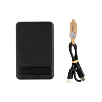 Magnetická powerbanka Zen 5000mAh 5W z RCS plastu a bambusu