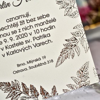 Svadobné oznámenie FO1210