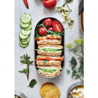 Nerezový dvojitý Bento box Black+Blum