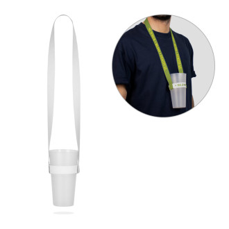 OXFORD. SADA Šňůrka na krk SUBLIMAČNÍ Dlouhá II (20 mm) Duo z recyklovaného polyesteru (100% rPET) se sublimačním elastickým držákem na kelímky