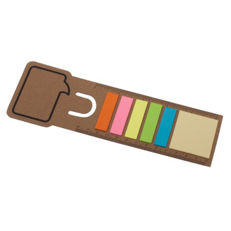 BOOKMARK záložka s pravítkem a papírky, tmavě zelená
