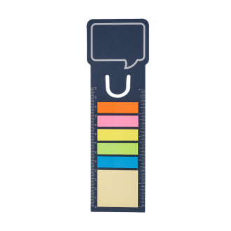 BOOKMARK záložka s pravítkem a papírky, tmavě zelená