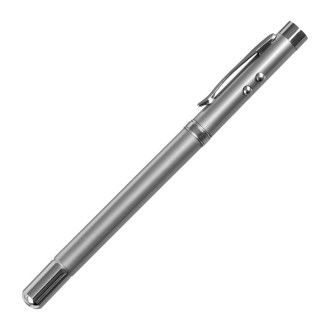 POINTER 4v1 kuličkové pero s laserovým ukazovátkem, stříbrná