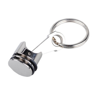 PISTON kovový přívěsek na klíče, stříbrná