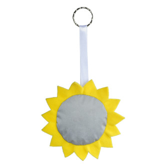 SUN reflexní přívěsek, žlutá/stříbrná