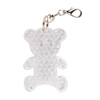 TEDDY RING reflexní přívěsek na klíče, světle žlutá