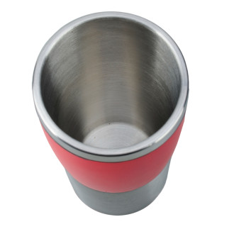 RESOLUTE termohrnek 380 ml, červená/stříbrná