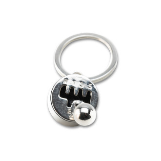 GEARBOX kovový přívěsek na klíče, černá