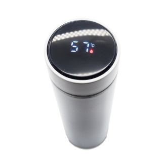 FALCO termoska 420 ml s teploměrem, bílá