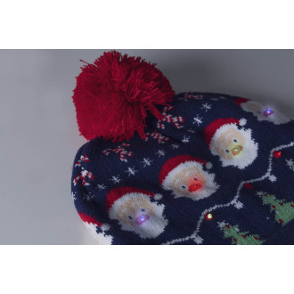 Vánoční LED zimní čepice, Santa Claus