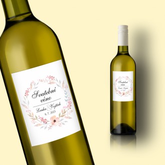 Svadobná etiketa na víno KL1801v