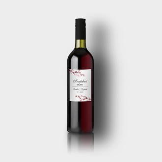 Svadobná etiketa na víno KL1803v
