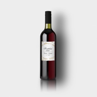 Svadobná etiketa na víno KL1804v