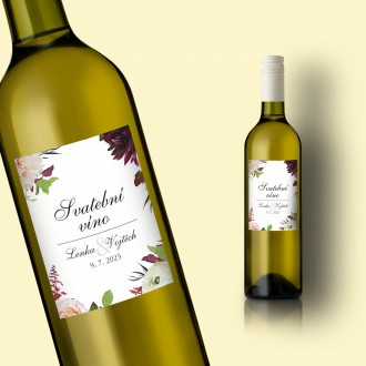 Svadobná etiketa na víno KL1821v