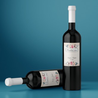 Svadobná etiketa na víno FO1301v