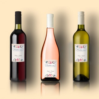 Svadobná etiketa na víno FO1301v